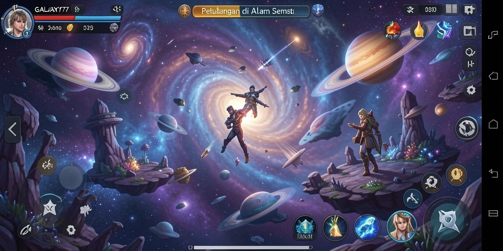 Tampilan gameplay vibrant di GALAXY77 yang penuh petualangan.