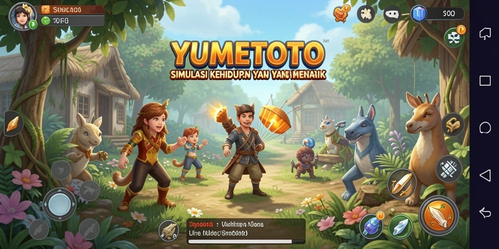 Tampilan gameplay YUMETOTO yang seru dan interaktif.